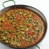 Paella de verduras asadas