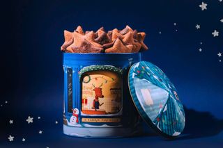 Lata de música c/ bolachas gengibre & canela e cacau