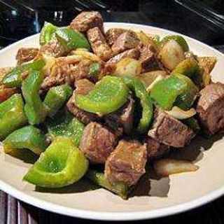 Beef With cashewnuts and Green Pepper