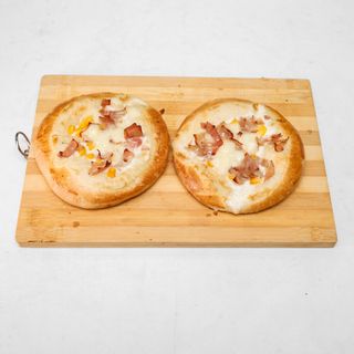 Pizzetta panna, prosciutto cotto e mais