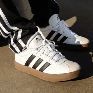 Calçado Vl Court Adidas Branco Preto Cinza Criança - 35