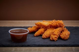 Fingers de Pollo con Barbaco de Whisky