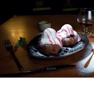 Papanasi cu dulceata de visine