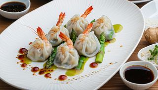 Pierożki Hacao z krewetkami gotowanymi na parze