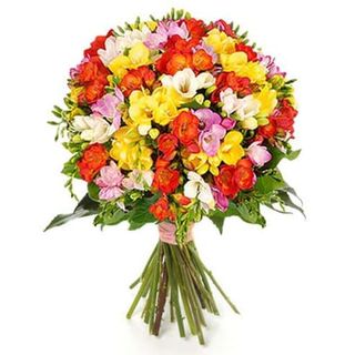 Grande mazzo di fresia misto