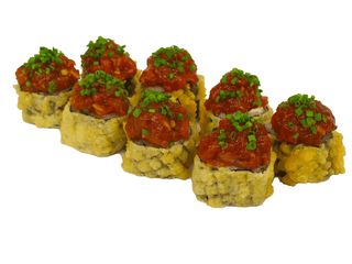 Tempura roll z tartar łososiem