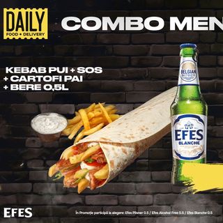 Combo Kebab pui + Efes
