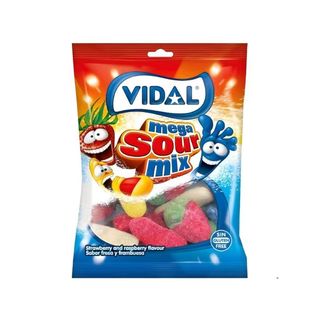 Gomas Mega Sortido Ácido - Vidal 90g