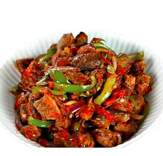 Pan Fried Goat's Meat
