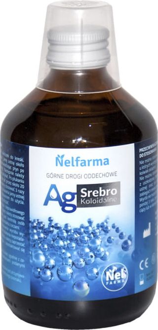 Srebro koloidalne AG10 butelka szklana 300ml Nelfarma