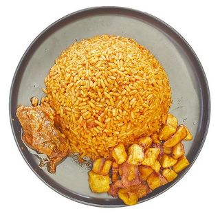 Jollof Rice + 1 Beef + Plantain