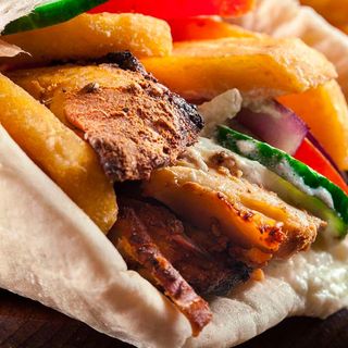 Pita con queso y doble 