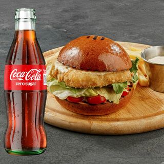 Combo Burger Crispy + Coca Cola