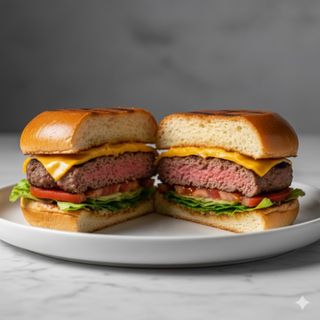 Menú hamburguesa a la parrilla