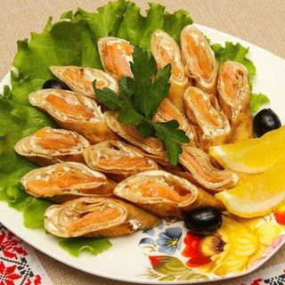 Блинчики сёмгой 