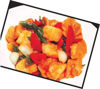 თევზის ფილე ანანასის სოუსში