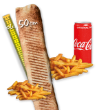 Rollo Amerykańskie wege (mega), frytki, Coca Cola 0.33l
