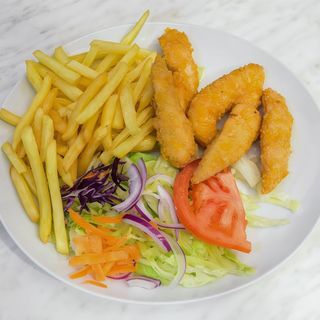 Plato tiras de pollo solo 