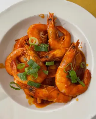 Garlic buttered shrimp