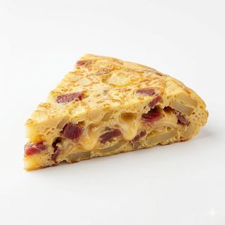 Tortilla De Patata Con Cecina Y Queso De Cabra (Porción)