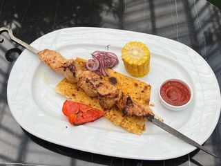 Шашлик курячий з болгарським перцем та кукурудзою 320г