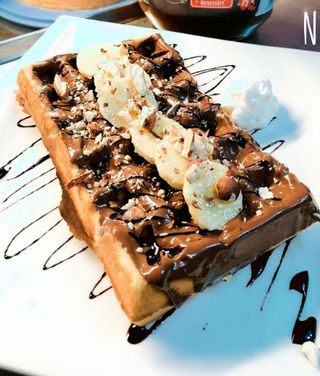 Gaufre Nutella Banane Fruits Secs
