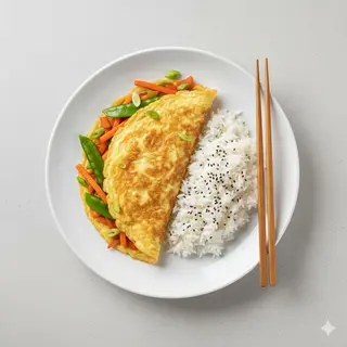 Omlet z warzywami i ryżem 600g