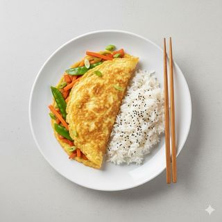 Omlet z warzywami i ryżem 600g