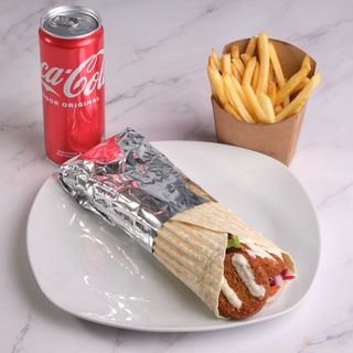 Menu Falafel Durum Com Batata Frita é Bebida