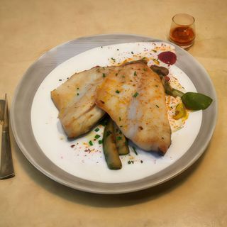 Lubina A La Plancha Con Verduras Salteadas