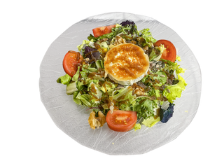 Enciam, Tomata, Formatge De Cabra Fruits Secs I Vinagreta De Mel