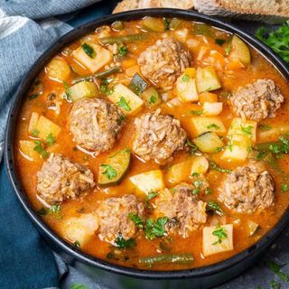 Mexican Meat Balls Soup