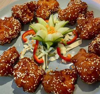 Pui in caramel cu susan