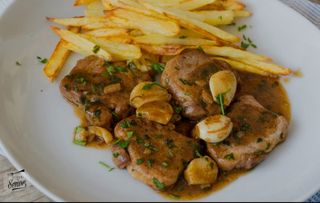 Solomillo De Cerdo A La Plancha con patats