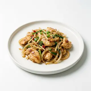 63. Pollo con zenzero e cipolla