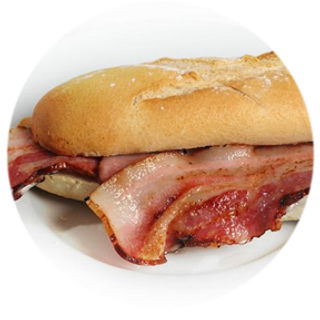 Bocadillo de bacon simple