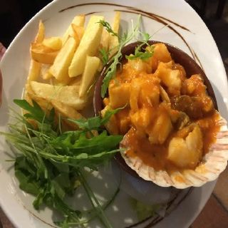 Lomo De Bacalao Con Pisto