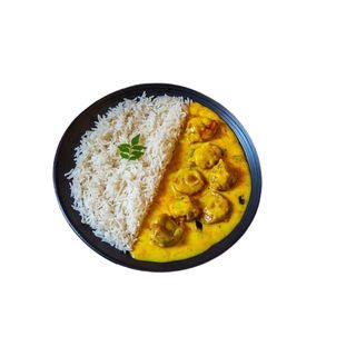 Q 11:Arroz Con Pollo Al Curry + 6 Uds. Rollitos O 2 Uds. Pan Chino + Bebida