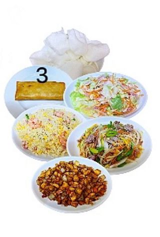 Menú especial para tres personas