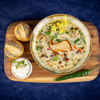 CIORBA CU CIUPERCI DE PĂDURE DREASĂ CU SMANTANA