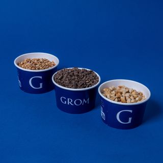 Tris di Granelle di Cioccolato, Nocciola Pralinata e Nocciola Tostata