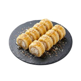 Sushi De Platano Con Coco Rallado Y Miel
