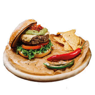 Hamburguesa Mexicano/ BURGER "BLACK ANGUS" BEEF