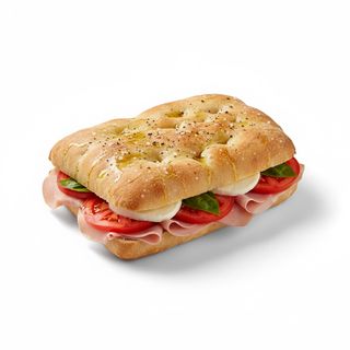 Schiacciata con prosciutto cotto