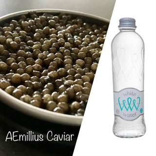 AEmlls хайвер от сибирска есетра (100г) + газирана вода White Water