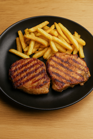 Meniu cotlet de porc la grill 600g + bautura