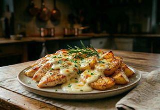 Gratinirana piletina + Corso torta