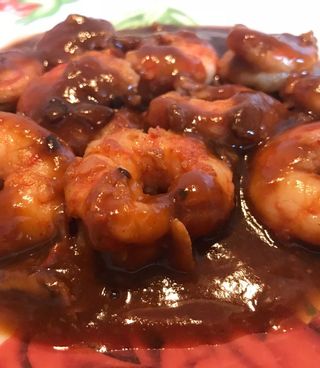 Gambas Con Salsa De Ostras