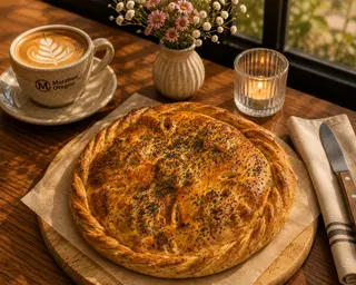 Слоеный пирог мясо картофель (850г)