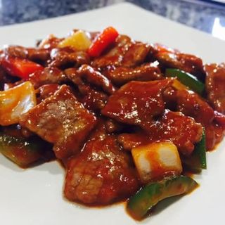 Ternera al curry rojo